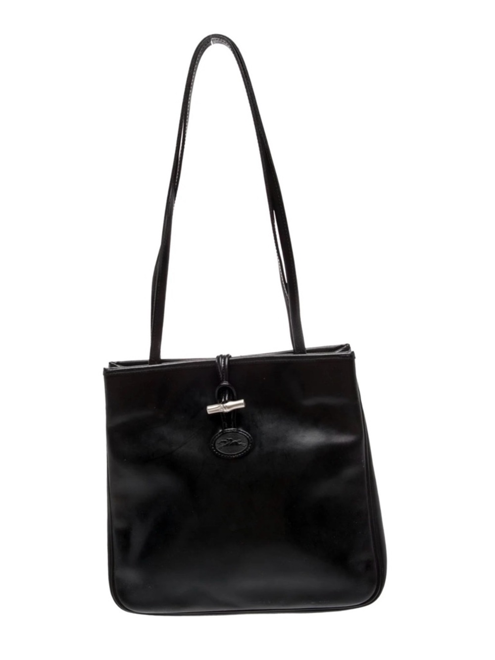 Vintage Longchamp Leather Shoulder Tote Bag